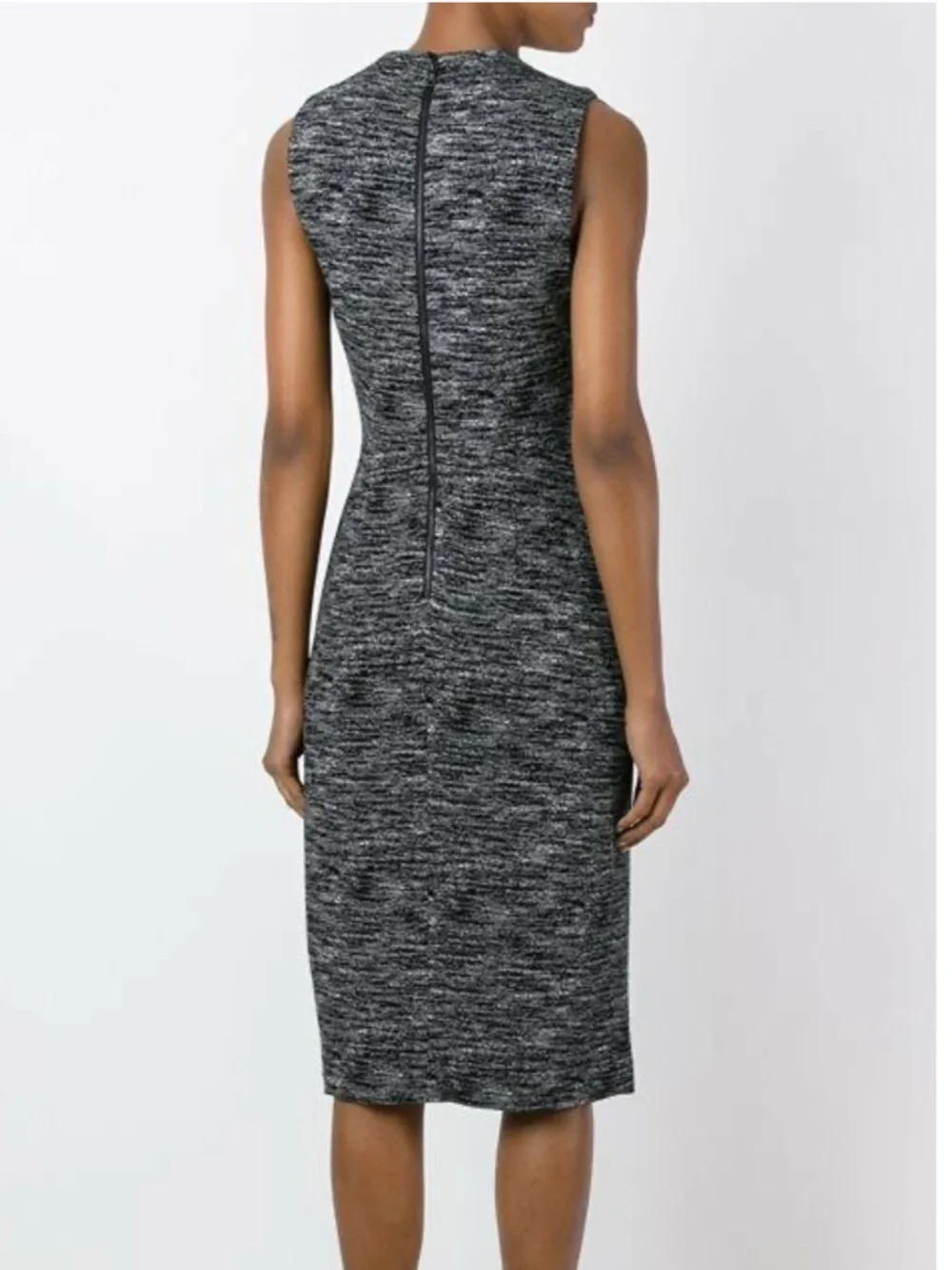 Alice + Olivia Carissa Gray Faux Wrap Dress Size 0 Sleeveless Sheath - Picture 3 of 17